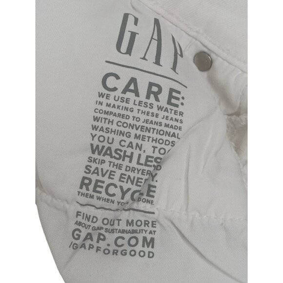 NWT Gap Vintage Slim Mid Rise Jeans Size 31/ 12 White Skinny Distressed - Picture 13 of 15
